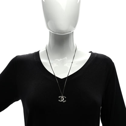 Chanel Baguette Crystal CC Necklace Silver 4 of 4