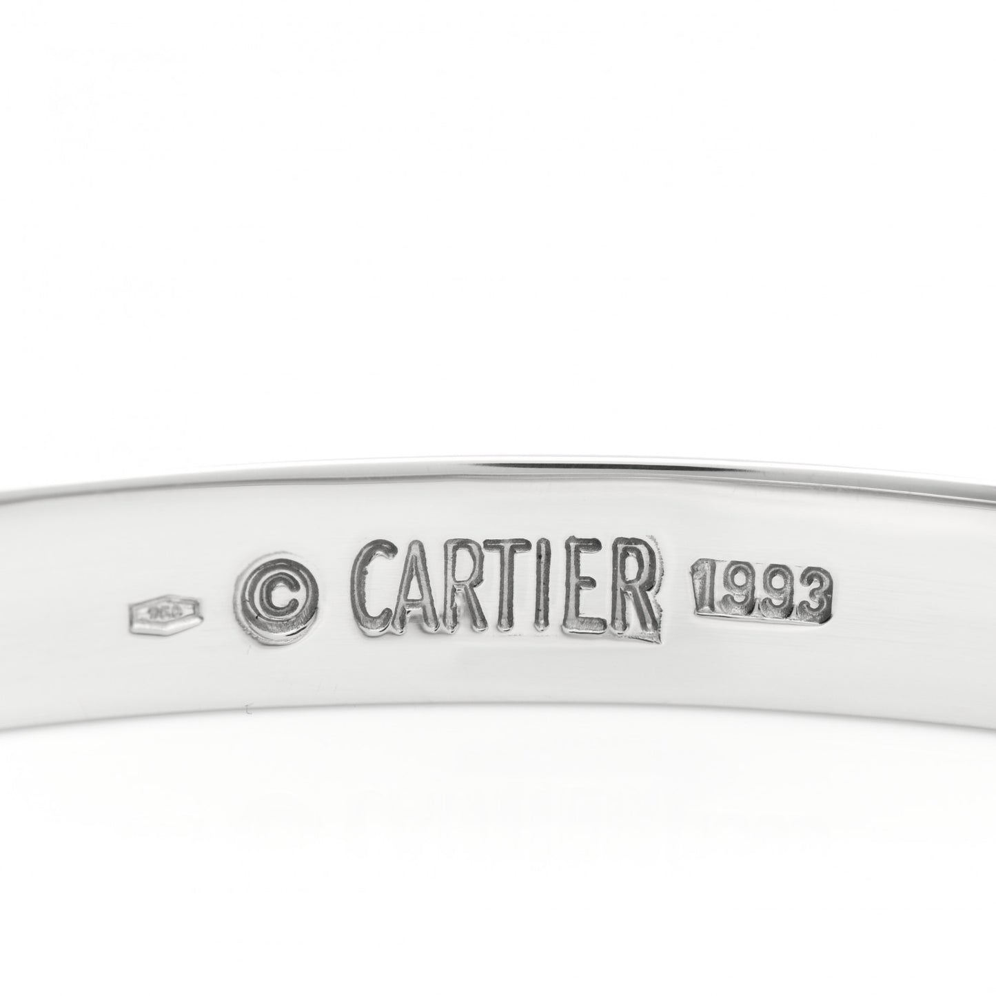 18K White Gold LOVE Bracelet 16