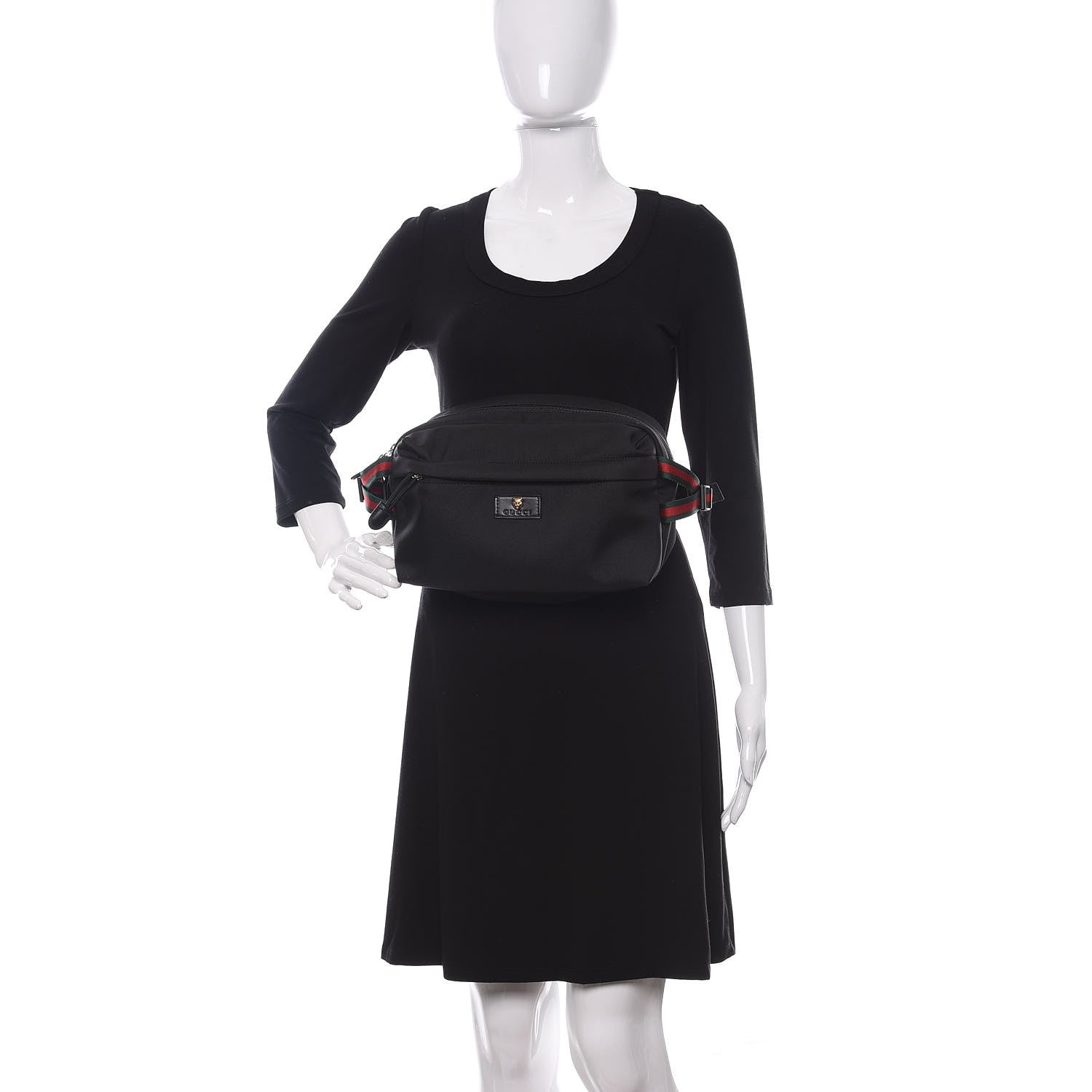 Gucci Techno Canvas Web Belt Bag Black 2 of 10