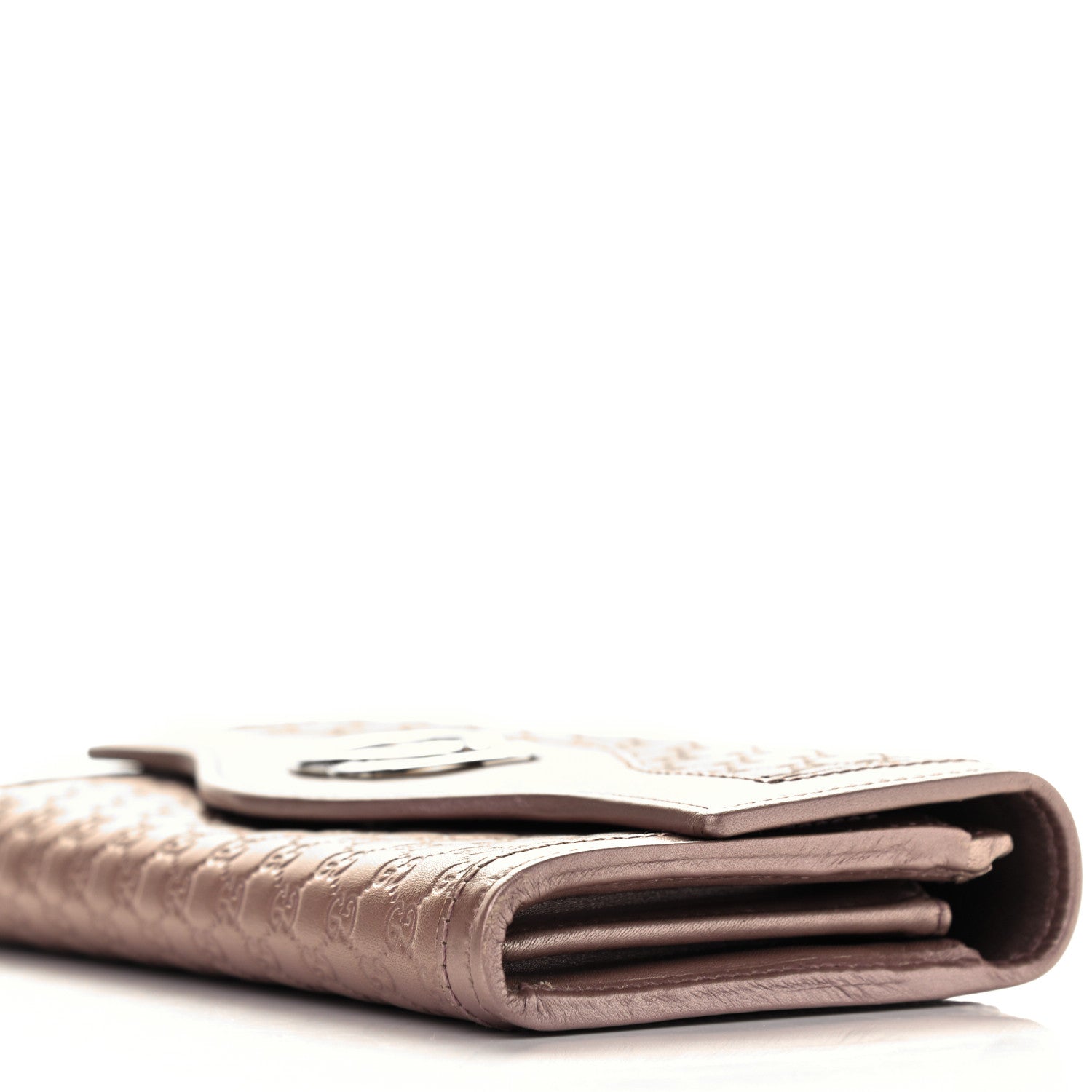 Gucci Metallic Soft Microguccissima Sukey Continental Wallet Dark Cipria 10 of 10