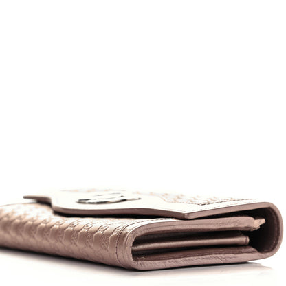 Gucci Metallic Soft Microguccissima Sukey Continental Wallet Dark Cipria 10 of 10