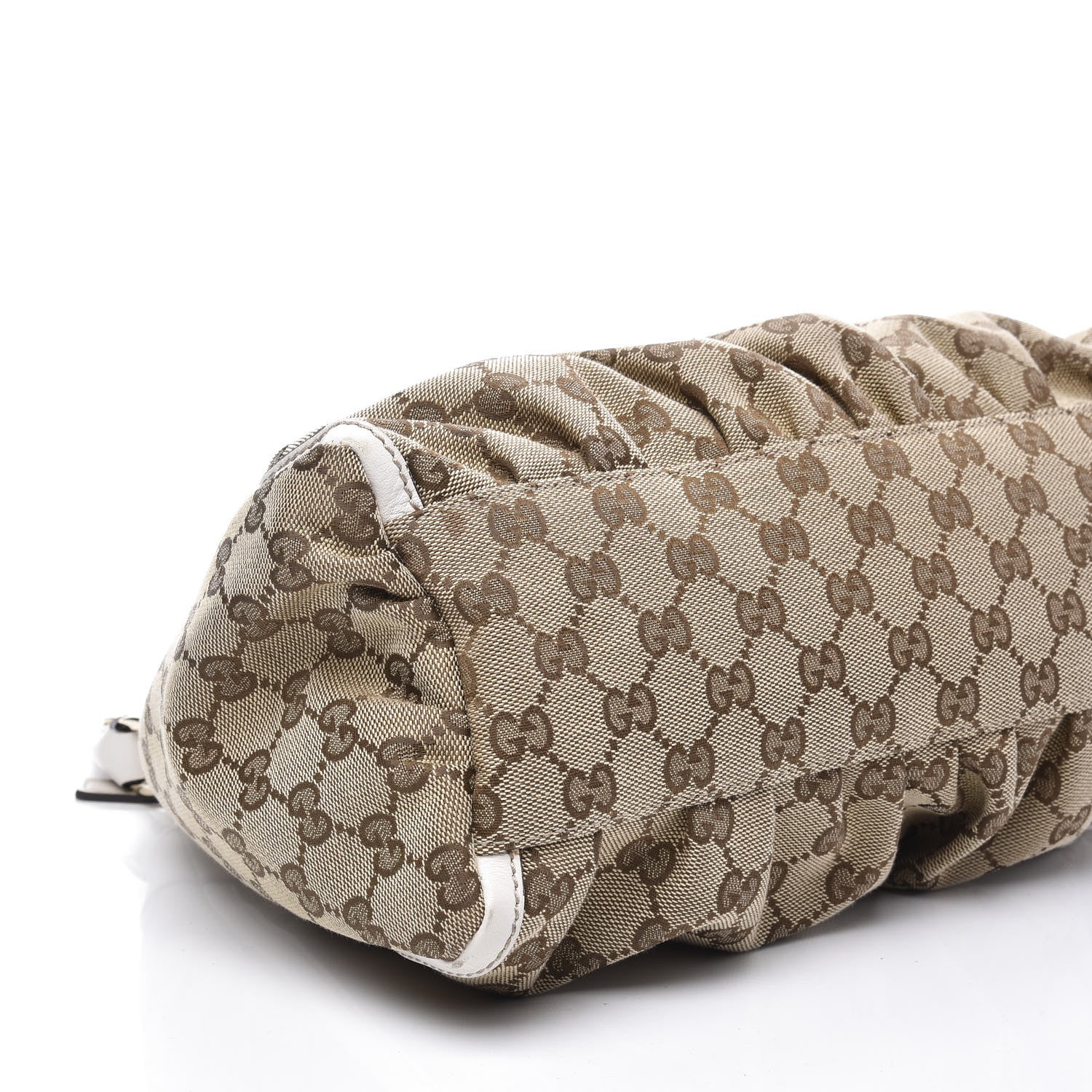 Gucci Monogram Medium D Gold Ring Hobo White 5 of 11