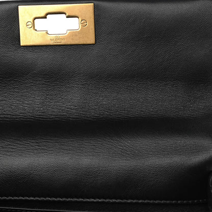 Valentino Garavani Nappa Large Roman Stud Shoulder Bag Black 7 of 11