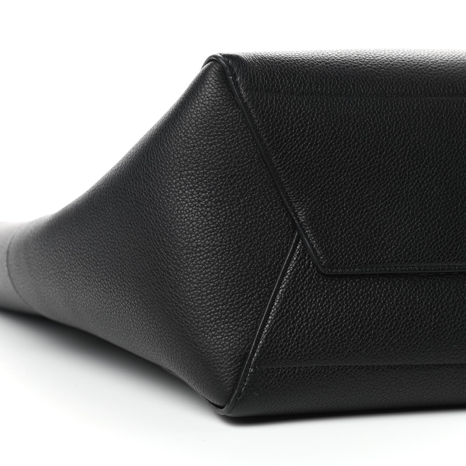 Celine Soft Grained Calfskin Sangle Bucket Bag Black 6 of 8