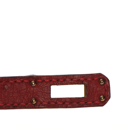 Hermes Ostrich Kelly Pochette Rouge Vif 18 of 23