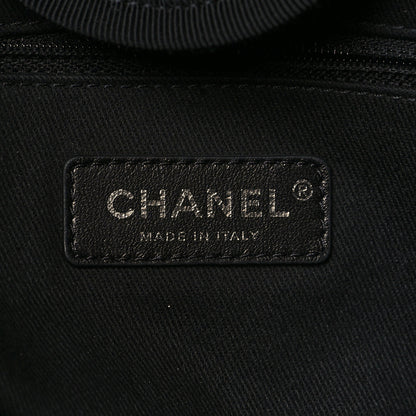 Chanel Canvas Pearl Medium Deauville Tote Black 6 of 10