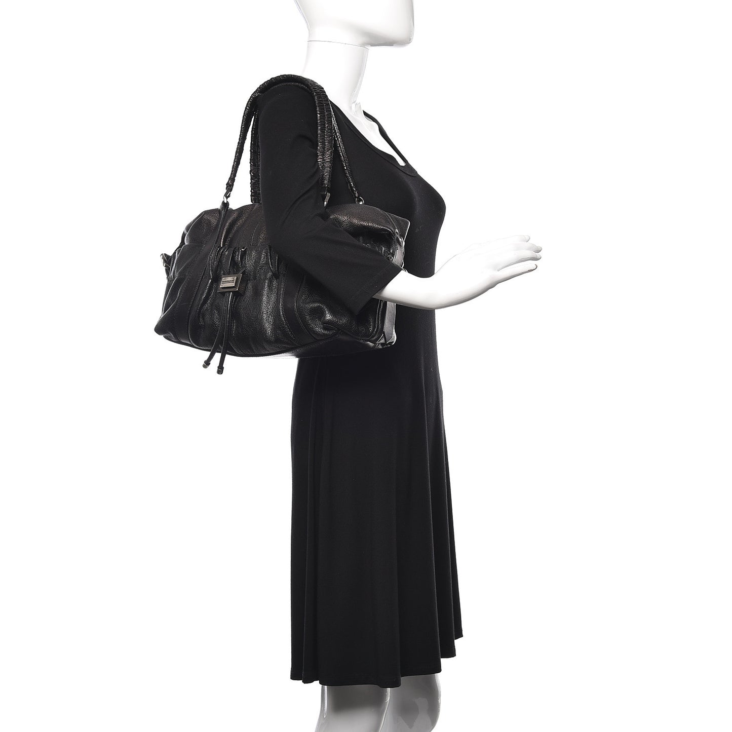 Calfskin Dallinger Satchel Black