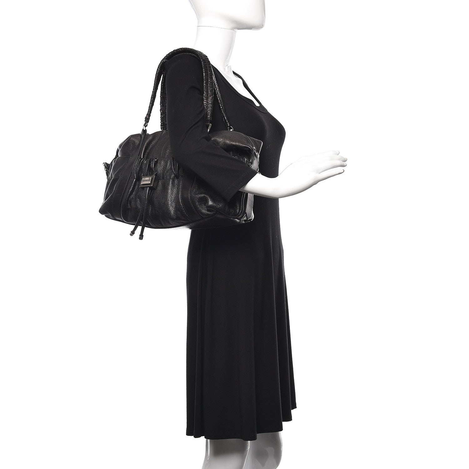 Burberry Calfskin Dallinger Satchel Black 2 of 9