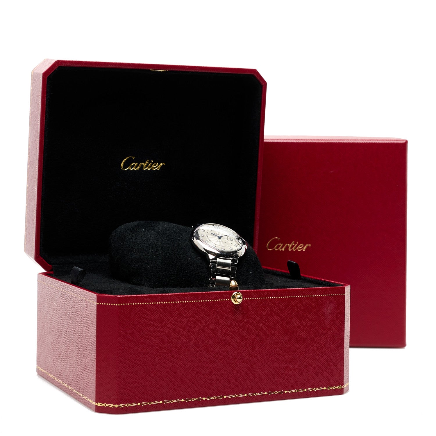 Cartier Stainless Steel Diamond 33mm Ballon Bleu De Cartier Automatic Watch 5 of 5
