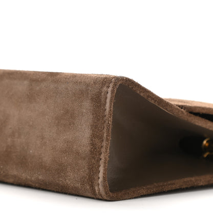 Salvatore Ferragamo Suede Gancini Chain Crossbody Brown 17 of 17