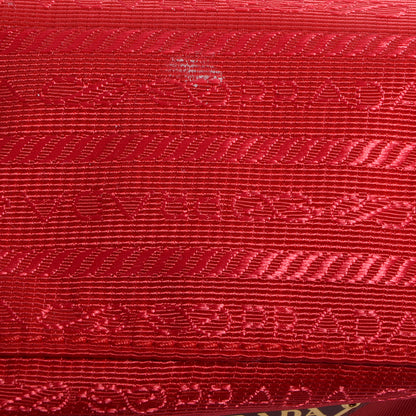 Prada Tessuto Nylon Saffiano Shoulder Bag Rosso 6 of 10