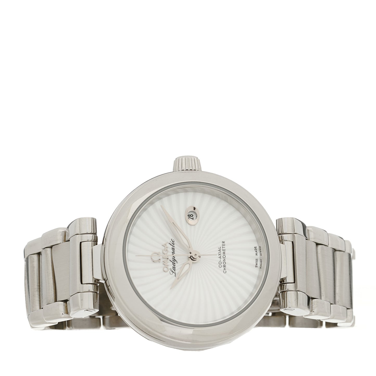 Stainless Steel Mother of Pearl 34mm De Ville Ladymatic Co-Axial Automatic Watch 425.30.34.20.05.001