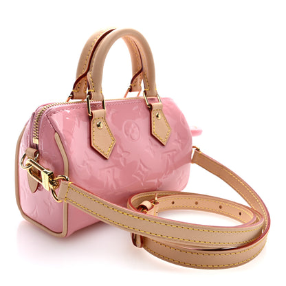 Louis Vuitton Vernis Monogram Nano Speedy Mochi Pink 3 of 9