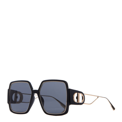 Christian Dior Rectangular 30 Montaigne 1 Sunglasses Black Gold 1 of 7