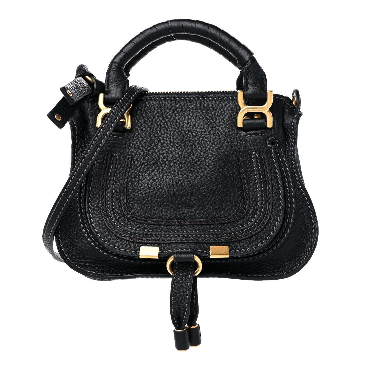 Chloe Calfskin Mini Marcie Satchel Black 1 of 9