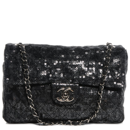Chanel Hidden Sequin Maxi Flap Black 1 of 8