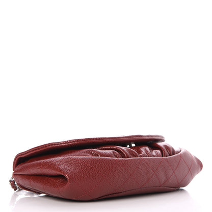 Chanel Caviar Half Moon Wallet On Chain WOC Dark Red 4 of 10