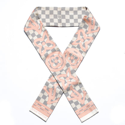 Louis Vuitton Silk Damier Azur Tahitienne Bandeau Rose Ballerine 1 of 4