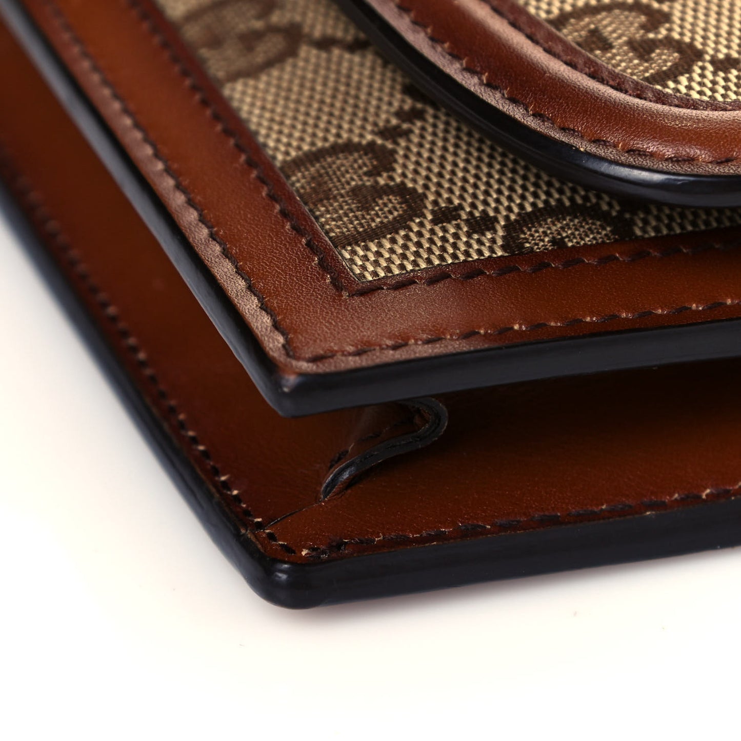 Monogram Lady Web Convertible Wallet Beige Cuir
