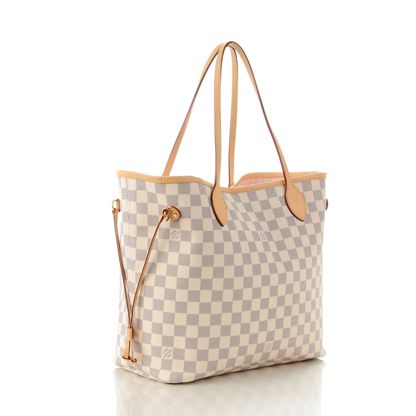 Damier Azur Neverfull MM Rose Ballerine