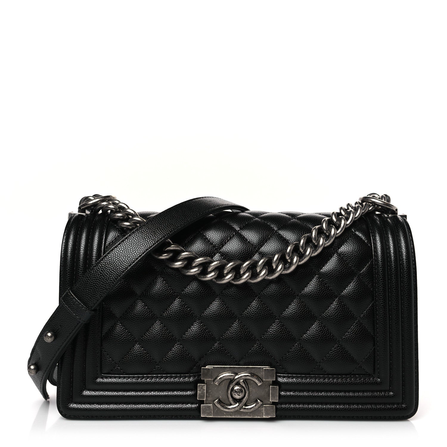Chanel Caviar Quilted Medium Boy Flap Black 1 of 9