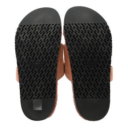 Hermes Suede Goatskin Woolskin Womens Chypre Sandals 41 Rose Aube 5 of 14
