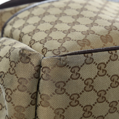 Gucci Monogram Natural Pigskin Large Diaper Bag Beige Ebony Cocoa Dark Chocolate 13 of 18