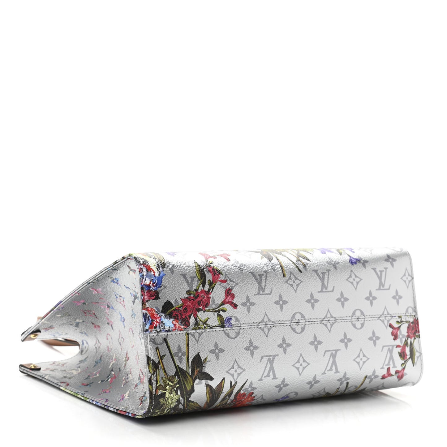 Metallic Monogram LV Garden OnTheGo MM Silver