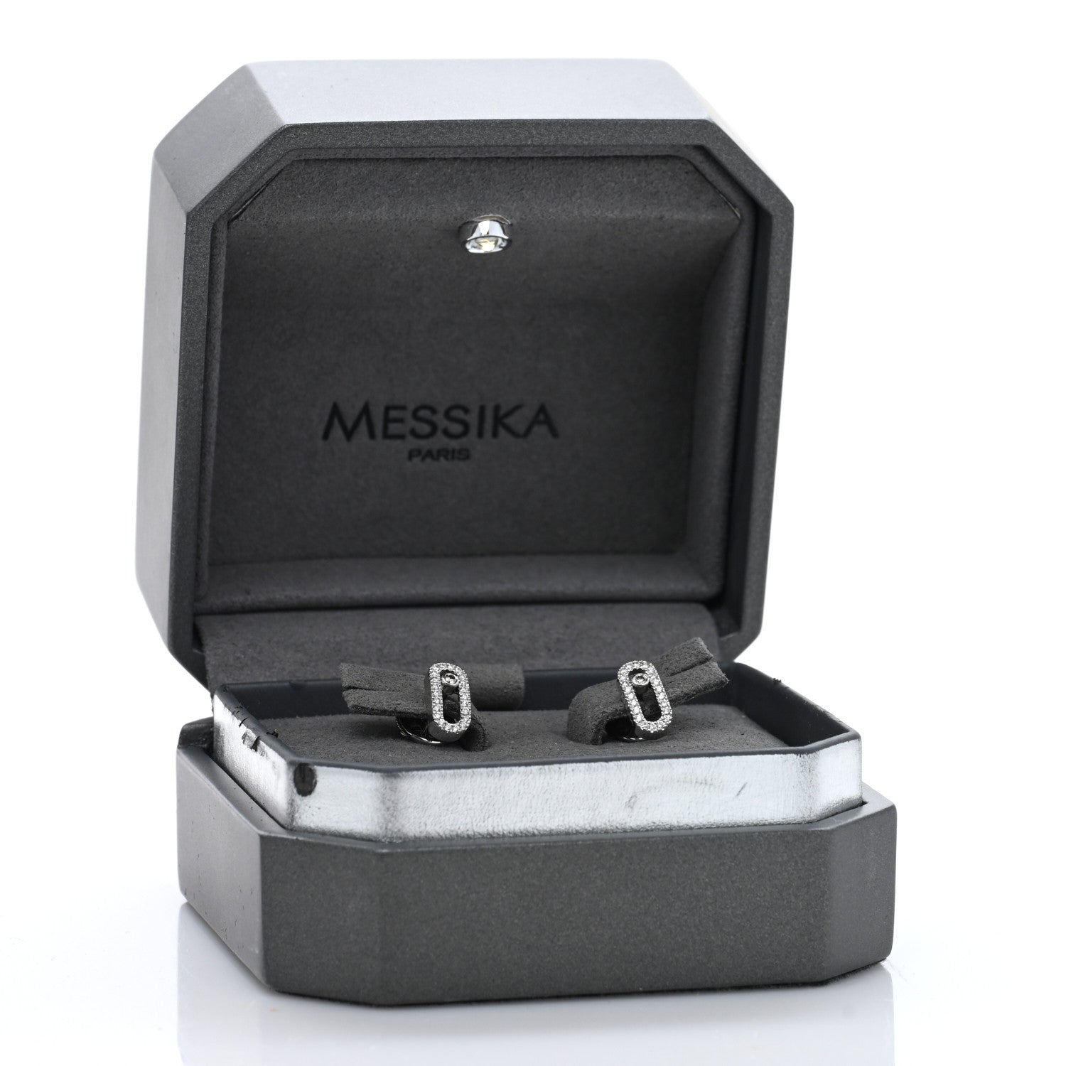 Messika 18K White Gold Diamond Move Uno Earrings 5 of 5