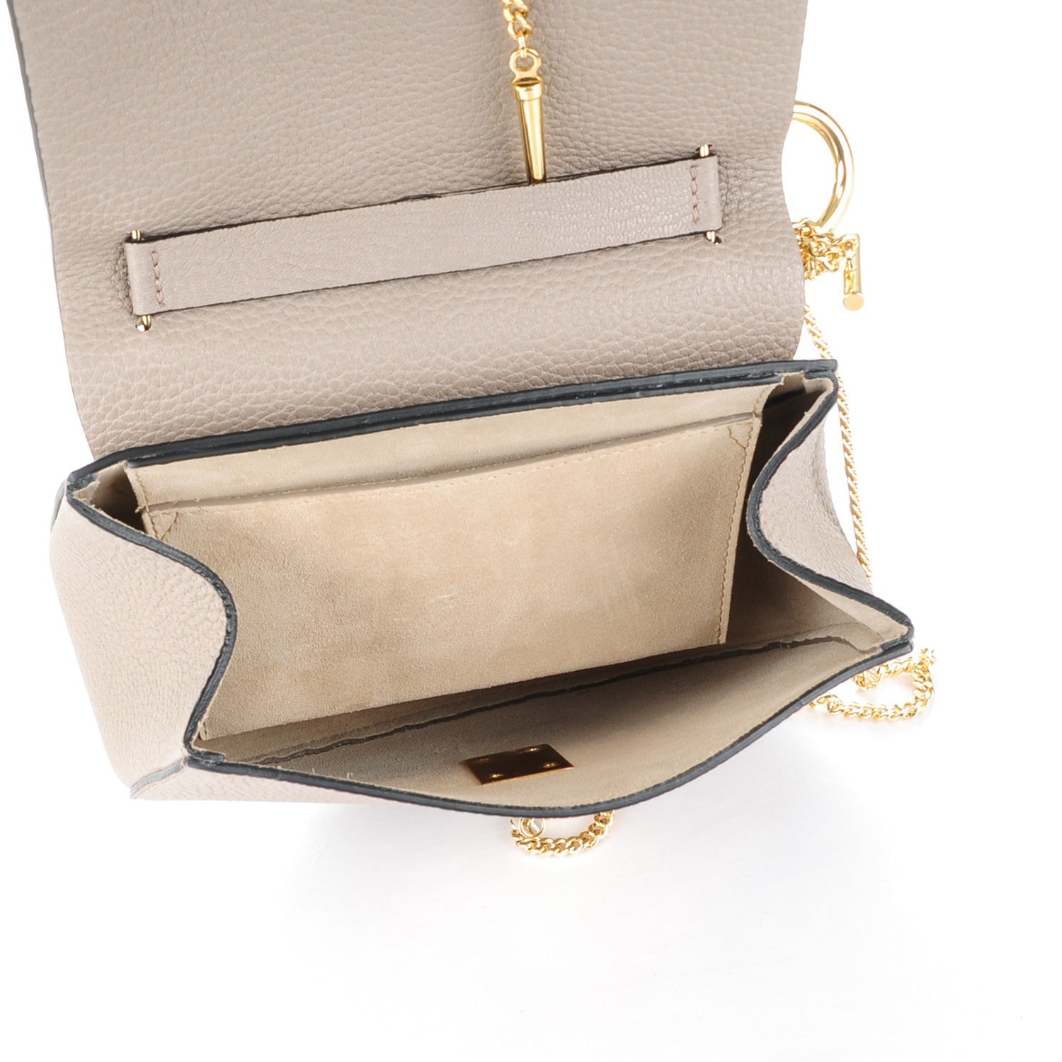 Chloe Grained Lambskin Drew Shoulder Bag Motty Grey 5 of 8