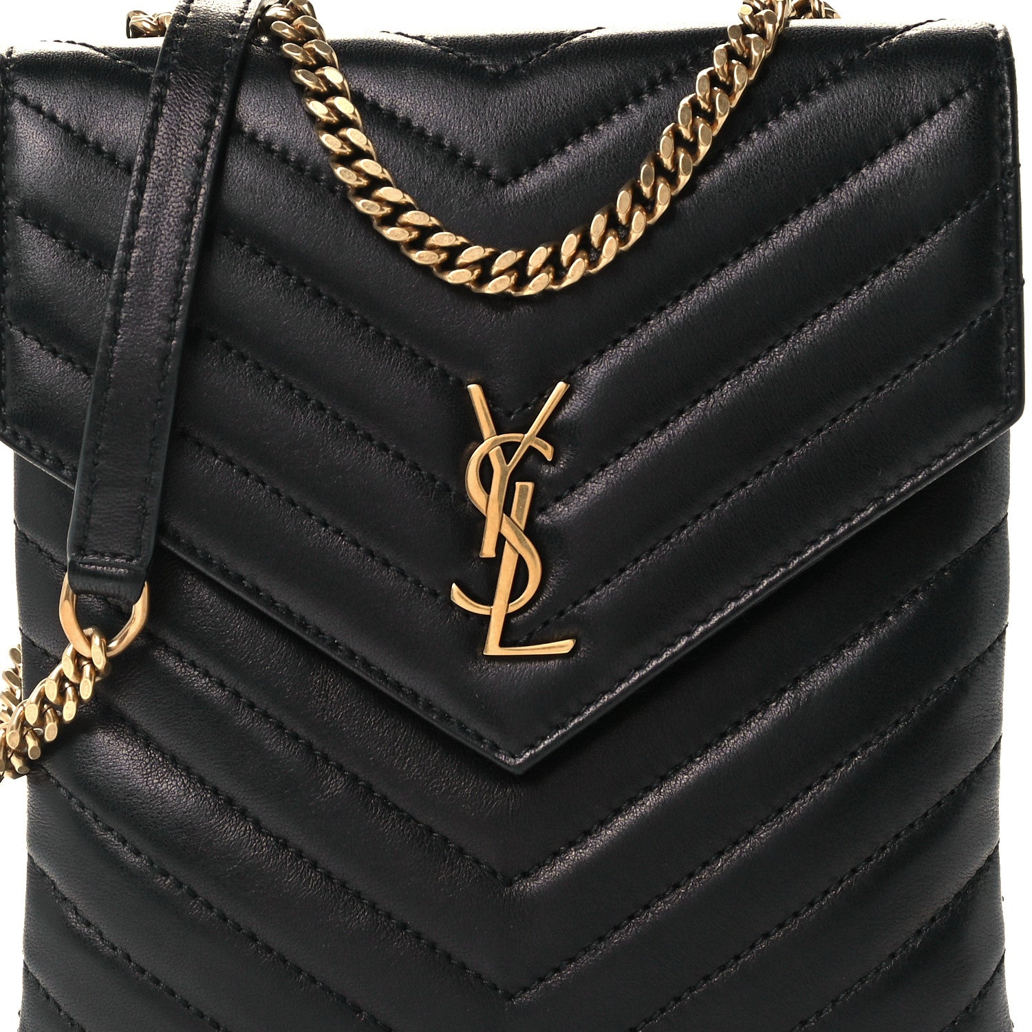 Saint Laurent Lambskin Quilted Double Flap Bag Black 8 of 12