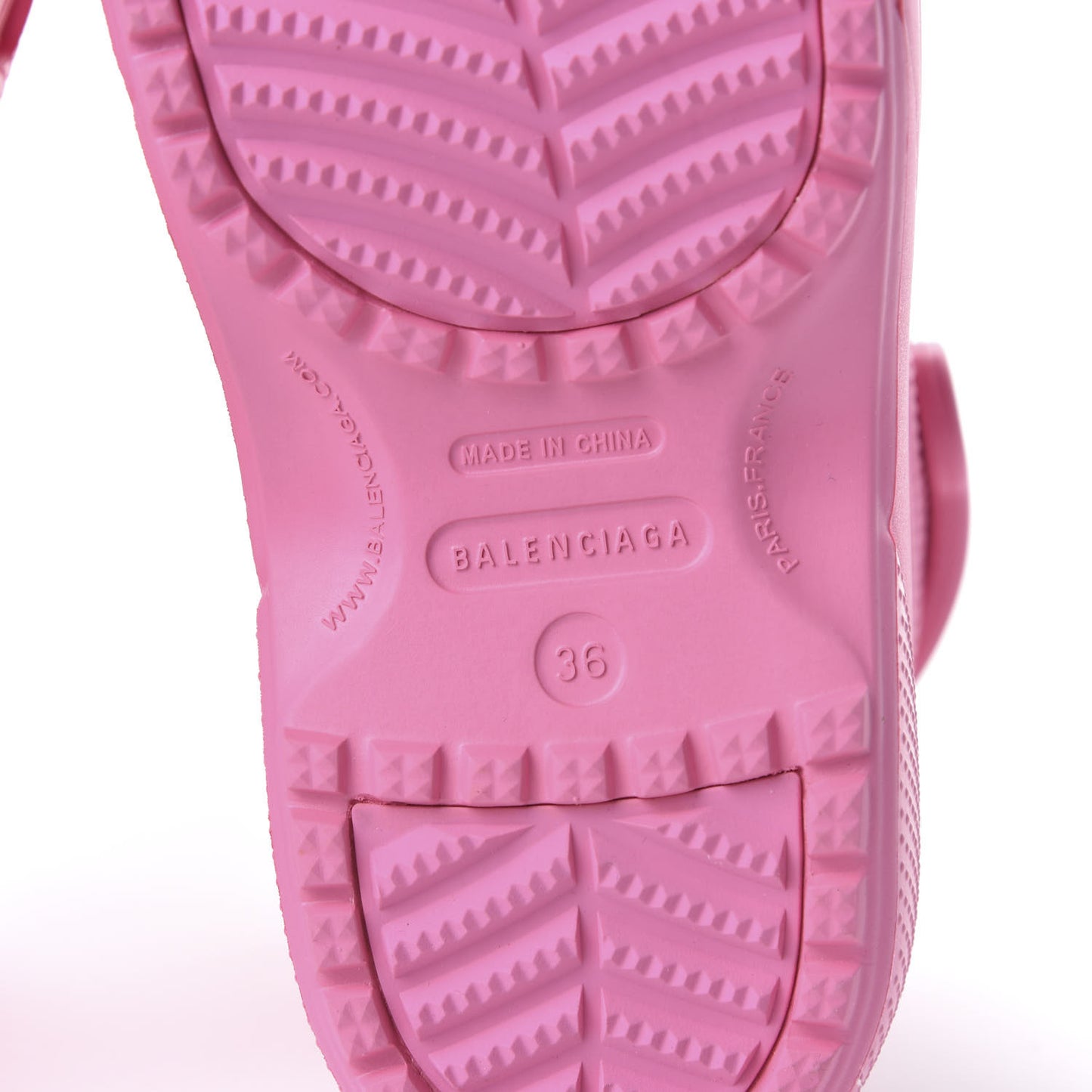 X CROCS Rubber Textured Womens Platform Sandals 36 Rose Bonbon