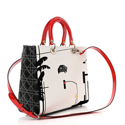 Christian Dior X MATTHEW PORTER Patent Printed Calfskin Cannage Medium Lady Multicolor 2 of 10