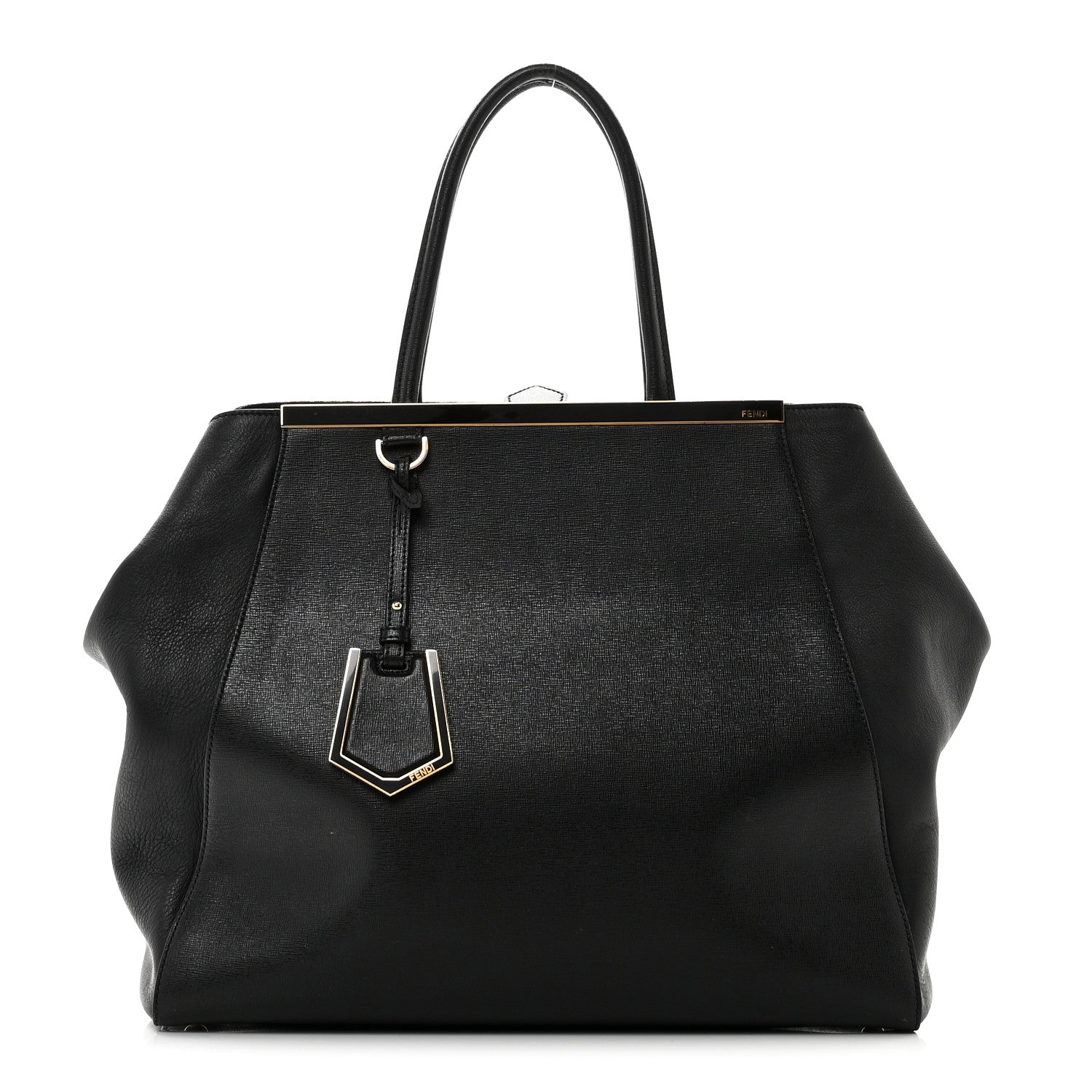 Fendi Vitello Elite Large 2Jours Tote Black 1 of 10
