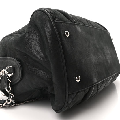 Chanel Iridescent Calfskin Quilted Relax CC Bowler Bag Black 9 of 10