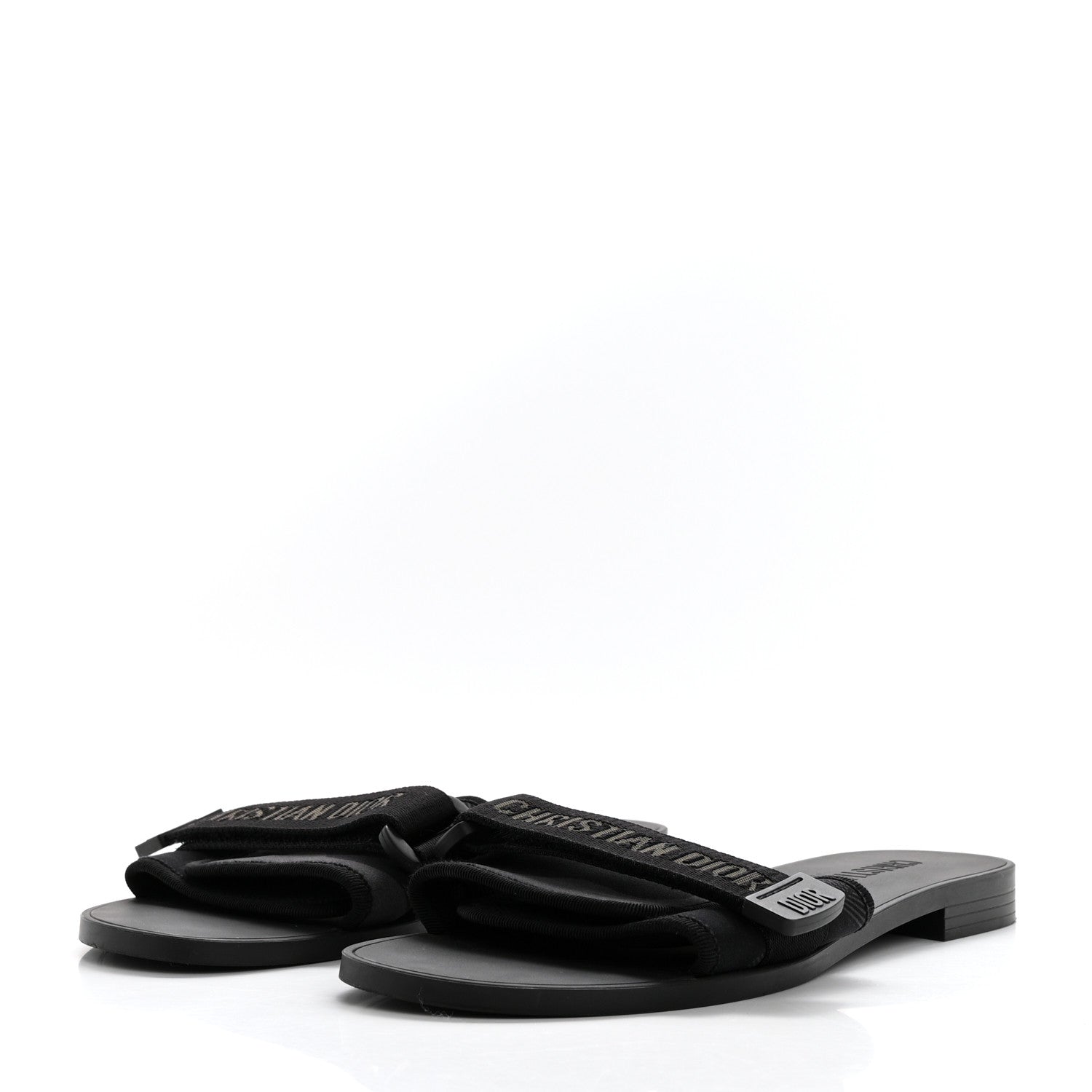 Christian Dior Technical Stretch Fabric Camouflage Dio(r)evolution Slide Sandals 41 Black Military 3 of 10