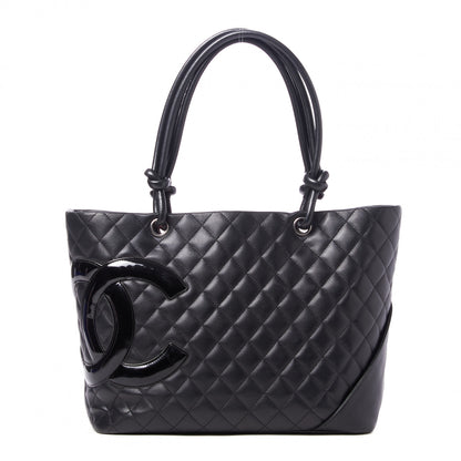 Chanel Calfskin Quilted Large Cambon Tote Black 1 of 8