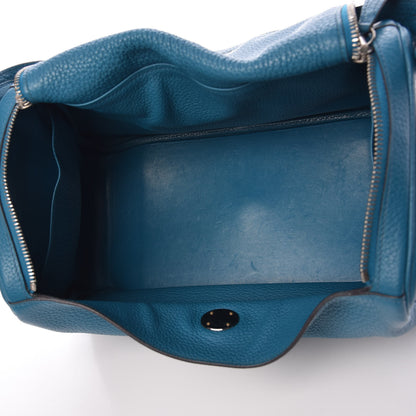 Hermes Taurillon Clemence Lindy 30 Bleu Izmir 9 of 12