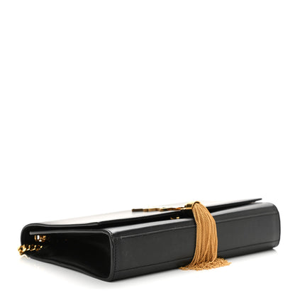 Saint Laurent Smooth Calfskin Medium Classic Monogram Kate Tassel Satchel Black 4 of 14