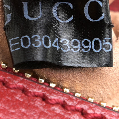 Gucci GG Supreme Monogram Flora Web Small Ophidia Top Handle Shoulder Bag Hibiscus Red 9 of 10