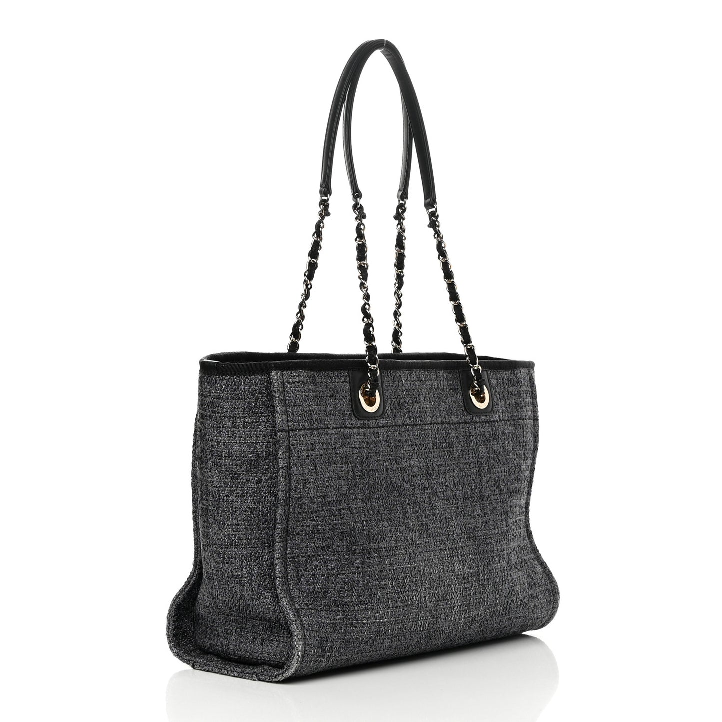 Lurex Boucle Small Deauville Tote Black