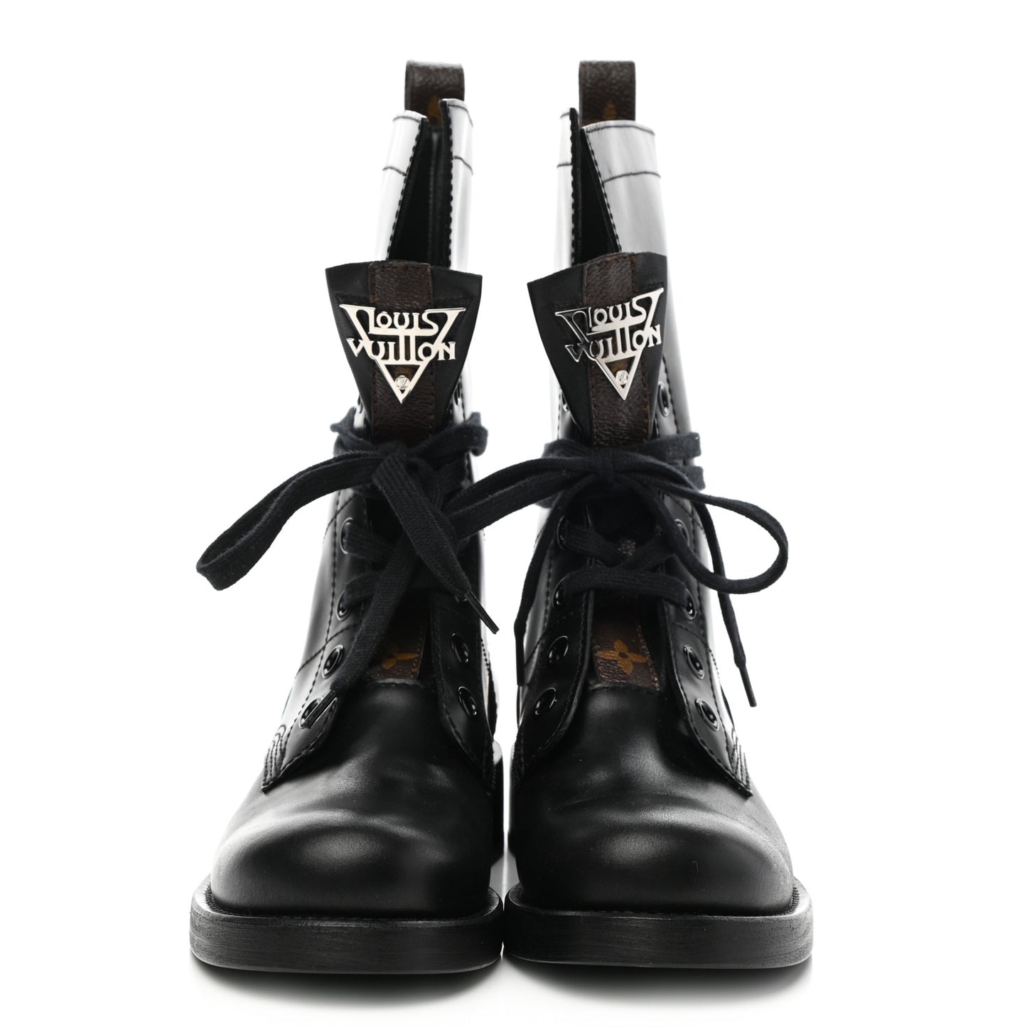 Calfskin Monogram Metropolis Flat Ranger Boots 36 Black