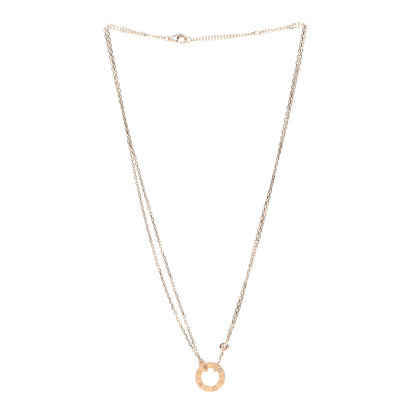 Cartier 18K Pink Gold 2 Diamond LOVE Necklace 3 of 6