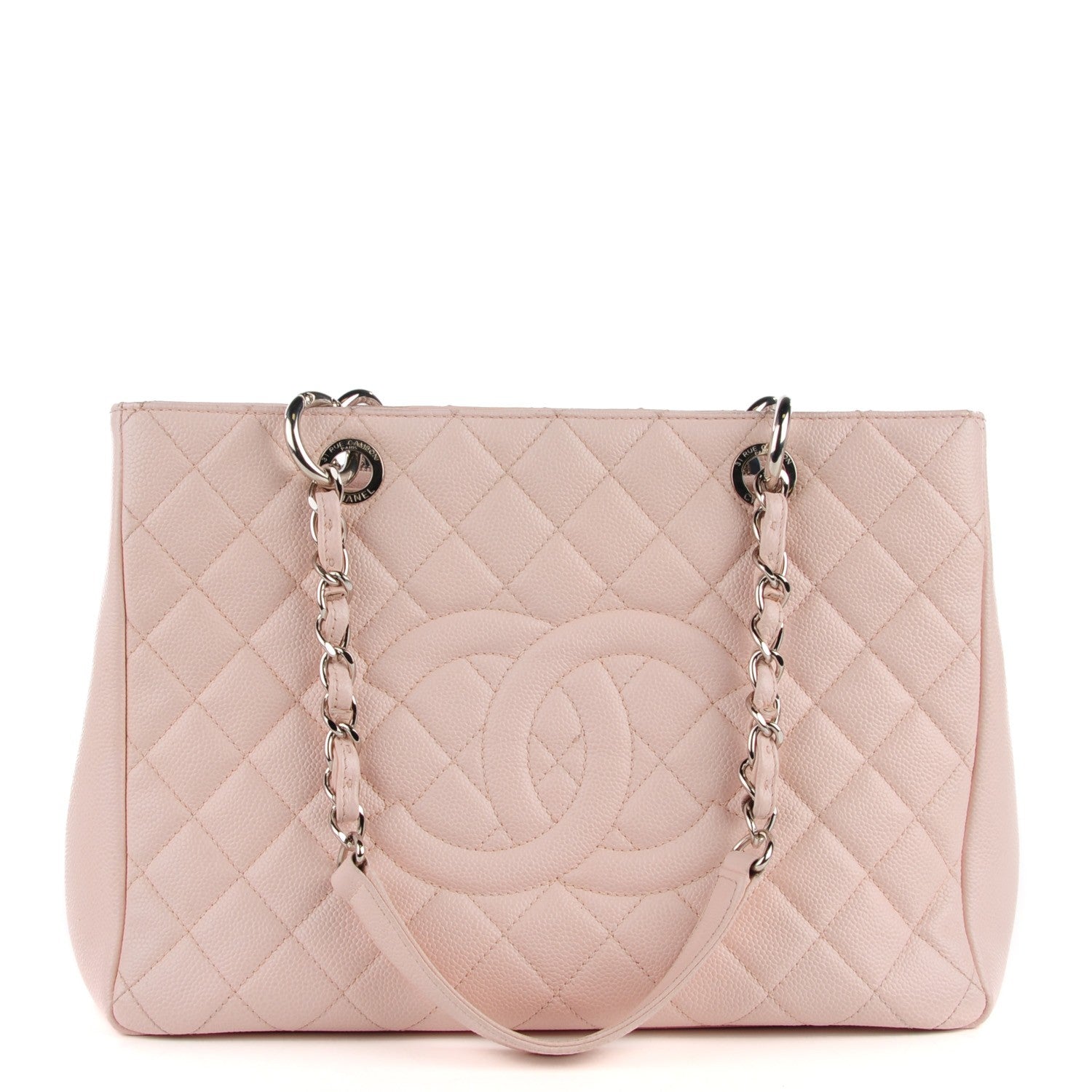 Chanel Caviar Quilted Grand Shopping Tote GST Light Pink 1 of 7