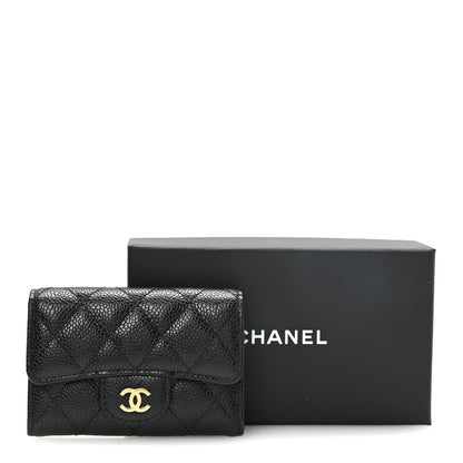 Chanel Caviar Quilted Flap Card Holder Black 9 of 9