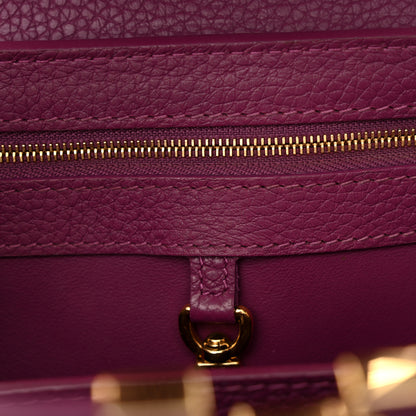 Louis Vuitton Taurillon Studded Sol Capucines BB Magenta 10 of 12