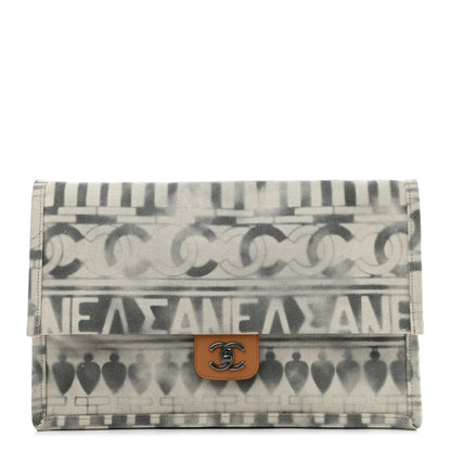 Chanel Canvas Iliad Flap Clutch Beige 1 of 11