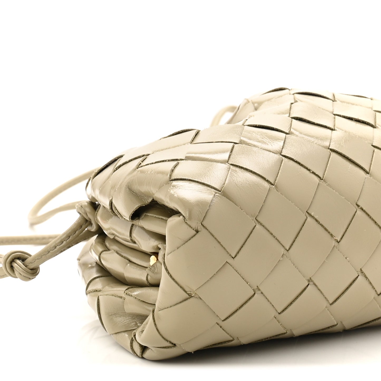 Patent Intrecciato The Mini Pouch Travertine