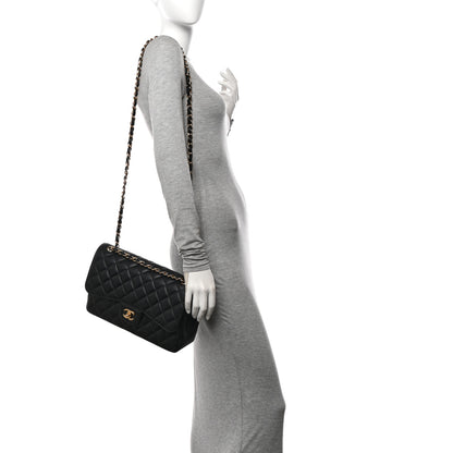 Chanel Caviar Quilted Jumbo Double Flap Black 2 of 14