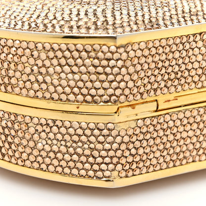 Judith Leiber Swarovski Crystal Minaudiere Clutch Gold 8 of 11